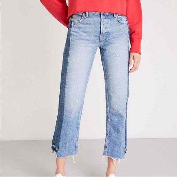 NWT GRLFRND Jessica Mid Rise Wide Leg Denim Jeans 29 in Heartbreak Hotel - Picture 1 of 7